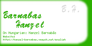barnabas hanzel business card
